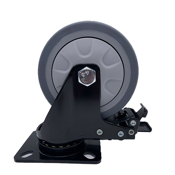 Quality 3 Inch TPR Wheels Plate Caster with Safety Dual Locks wholesale