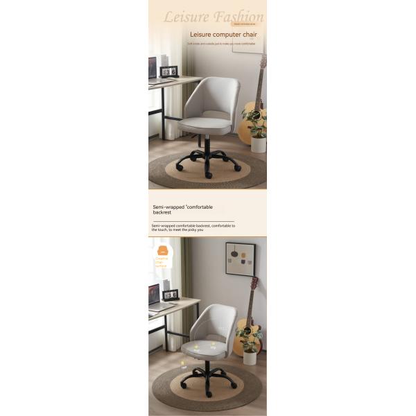 PU Leather Executive Swivel Style Ergonomic Computer Meeting Chair with Fixed Armrest