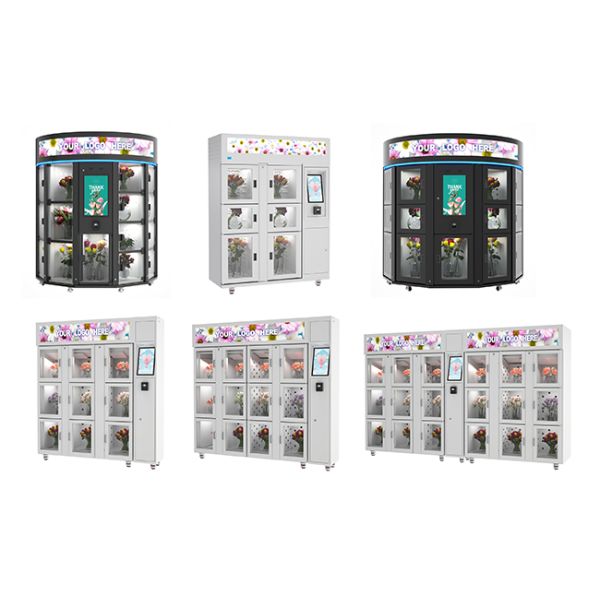 Intelligent Refrigeration Flower Vending Machine with Humidifier and Card Reader For Market