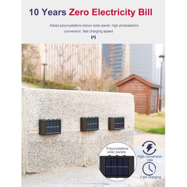 Glowing Waterproof Atmosphere Wall Light 600mah Solar LED Outdoor Decorative Garden