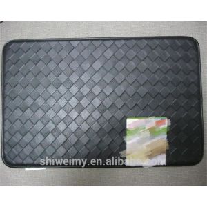 Plaid surface PU with NBR anti-fatigue kitchen feet mat