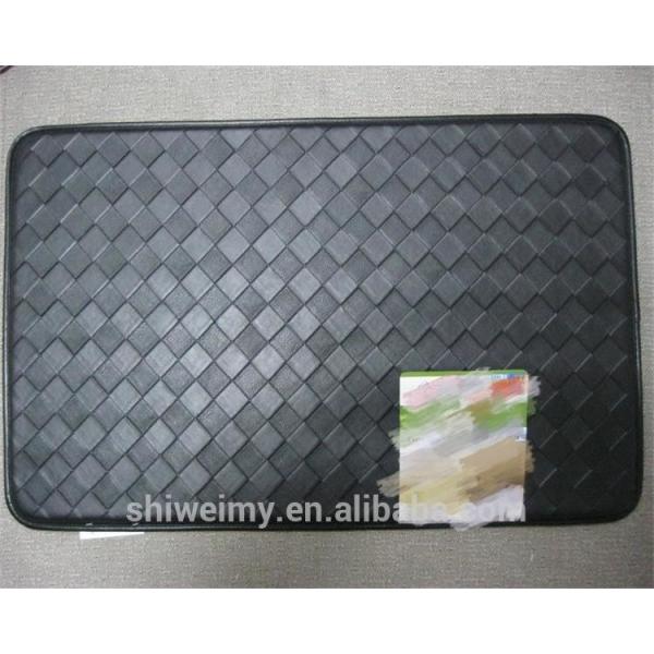Quality Plaid surface PU with NBR anti-fatigue kitchen feet mat wholesale