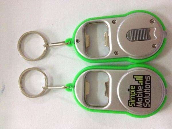 Quality Multi-function Simple Mobile Solutions Mini Bottle Opener Led Flashlight Keychain For Advertising Gift wholesale