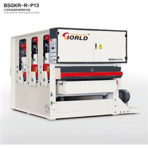 BSGKR-R-P13 Three Heads Fast Speed Feeding Plywood Veneer Finishing Polishing