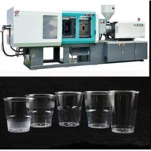 China Disposable Transparent Thickened Plastic Cup Injection Molding Machine Full Automatic on sale