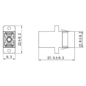 CATV SC Optical Fiber Adaptor Low Insertion Loss Simplex