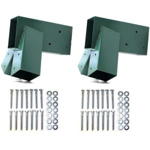 Stable and Sturdy Green Coated A-Frame Swing Set Bracket for 2 4x4 Legs and 1