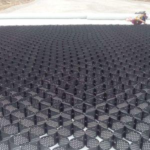 Black Green HDPE Geocell Gravel Stabilization Perforated