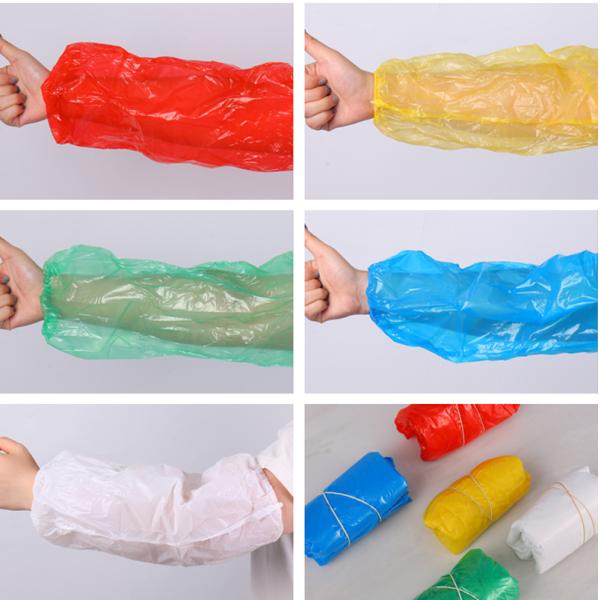 S&J Transparent Pe Cpe Plastic oversleeve disposable plastic arm sleeve cover blue oversleeve for Men Women