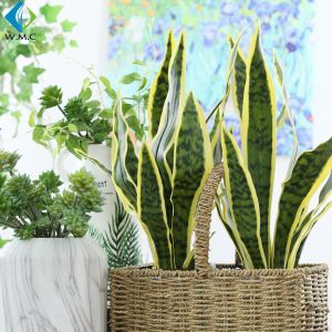 Green Artificial Potted Plants , Artificial Snake Plant Customized Design