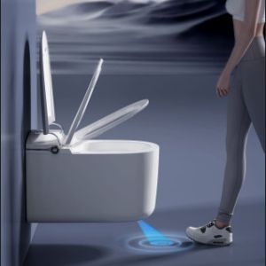 Fashion Design Modern Smart Wall Hung Toilet With Electrolyzed Water Function