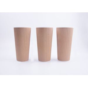 Disposable Throw Away Coffee Cups Triple Wall With 4 Color Process Printing