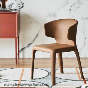 ISO9001 1.5MM 6KG Metal Dining Chairs With Upholstered Seats
