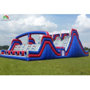 Cheap Customized Inflatable Climbing Wall Bouncy Castle Slide Obstacle Fun Sport Products Inflatable Land Obstacle Course for sale
