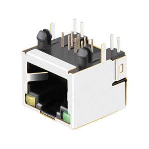 Tab Up Rj45 Pcb Mount Jack LPJE101BHNL LED No Diodes EMI Finger