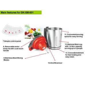 Multifunction Intelligent control systems prevents dry burning super soup maker
