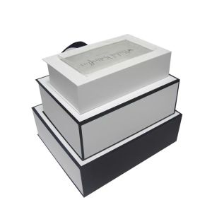 Luxury White Cardboard Clothes Scarf Towel Packaging Folding Paper Gift Box With