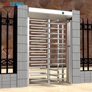 Custom Construction Site Security Turnstiles Full Height Turnstile Entry System