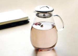 1900ml Borosilicate Glass Water Jug With Lid Teapot Infuser Set For Home / Office