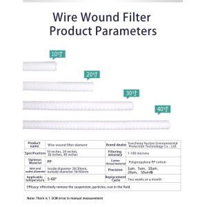 30 Inch Length 5 Micron Spun Polypropylene Filter Cartridge with Bearing Core