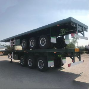 Customizable 3 Axle 40 Ft Semi Truck Trailer Flatbed Container Semi Trailer With