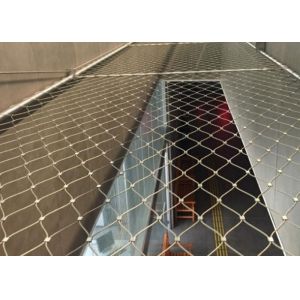 40mm*40mm SS Rope Mesh Balustrade Wire Mesh With Ferruled Connection