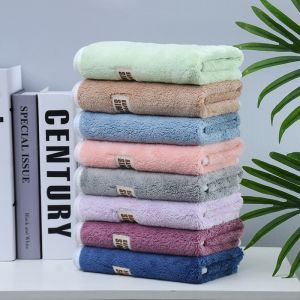 Dark Coral Plush Thickened Facial Cleansing and Beauty Edging Small Square Scarf