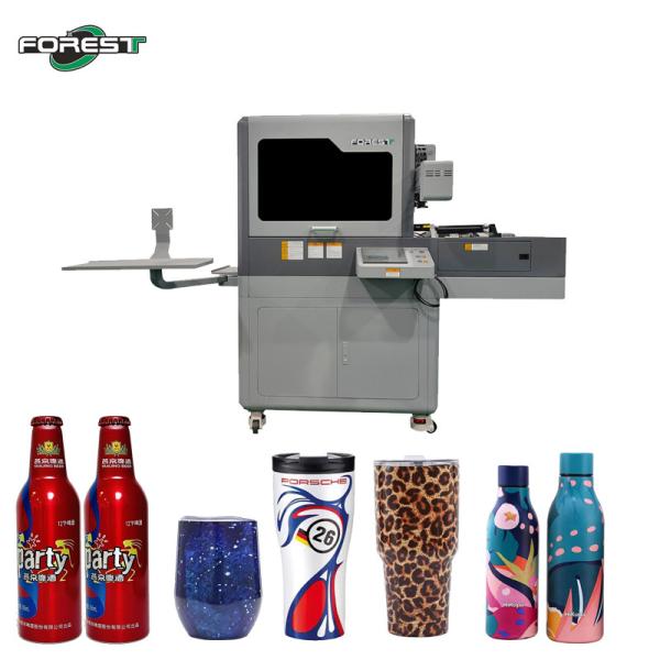 Rotary UV Printer For Conical And Cylinder Shape Bottle Printing With Double