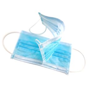 Soft Blue Disposable Face Mask Weight 25grams With Secure Loop Earloop