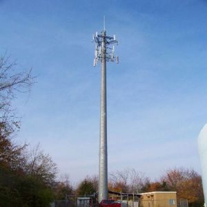 Hot Roll Steel Q235 Telecommunication Towers Anti - Corrosion With Four