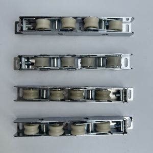 Cheap Stainless Steel Adjustable Sliding Door Roller Four Door Pulley 23mm Width 20mm Height for sale