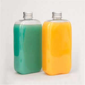 Customized Empty Plastic Juice Bottles ODM Transparent With Cap