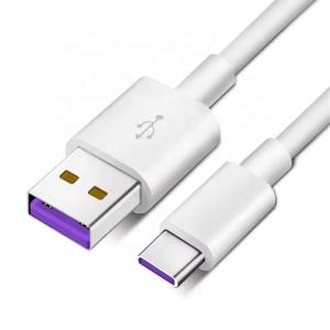Cheap High Quality 1M 2M 5A Fast Charging USB to Type C Data Charger Cable for Huawei Android Phone for sale