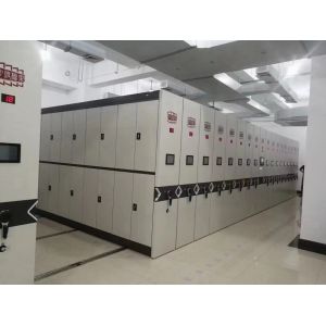 China Mobile Grey File Cabinets With Safety Lock 200 Lbs Capacity Corrosion Protection Shelf System on sale