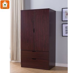 Environmental Friendly Particle Board Wardrobe With Cloth Hanging Pipe