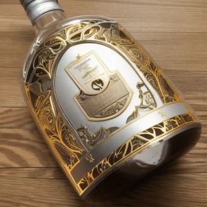 China Custom Embossed Sticker Metal Aluminum Label Plate for Wine Perfume Bottles Packaging Labels on sale