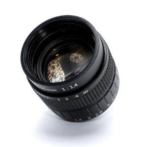 Alloy Casing Machine Vision Lens 50mm Focal Length C Mount F/1.4 Manual Iris