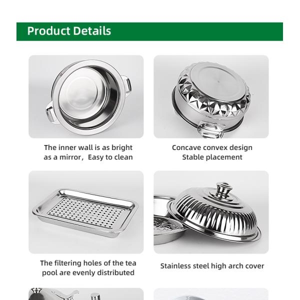 Hot Selling 28 PCS Stainless Steel Kitchen Cookware Cooking Soup Pot Steel Pot Set Insulation Cookware Sets