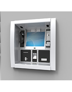 Wall Mounted / Through Wall Kiosk Cash Operate For Money Deposit Withdraw