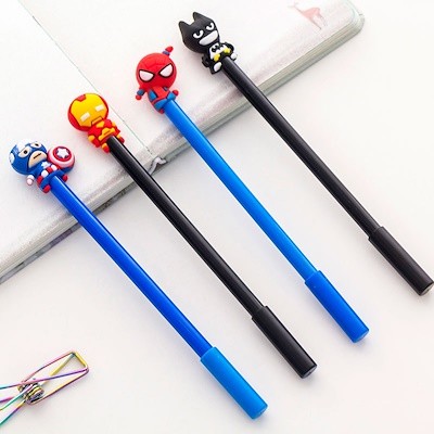 Quality Custom Cool 3D Cartoon Figure Toy Ballpoint Pen Head Toppers Kids Toy Ball Pen wholesale