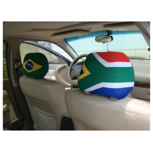 Advertising Rear View Mirror Cover / Promo Items Decorative Headrest Covers