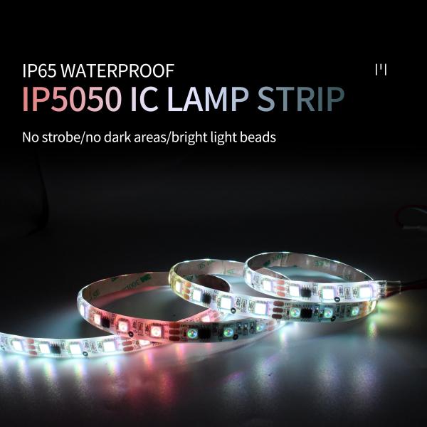 Ip65 Waterproof Glue Drop Led Strip 5050 Smd External Ws2811 Light Slide Full