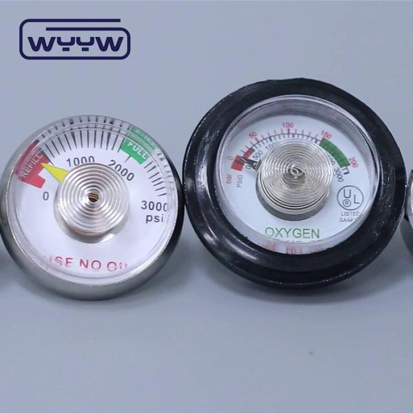 Quality 38mm oxygen use no oil psi medical pressure manometer wholesale