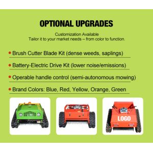 New Remote Controlled Tracked Lawn Mower Robot, Garden Lawn Mower, Agricultural