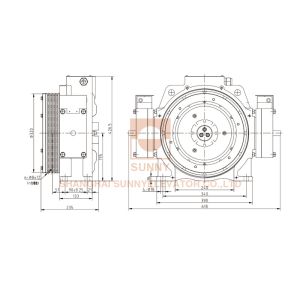 Speed 1.75m/S Gearless Traction Motor For Passenger Elevator