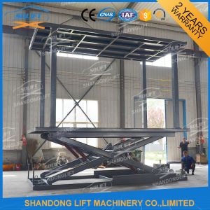 Cheap Underground Scissor Double Car Parking System Hydraulic Car Lift for 2 Cars for sale