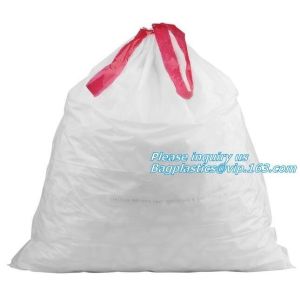 Customized biodegradable compostable Drawstring garbage bag, compostable garbage