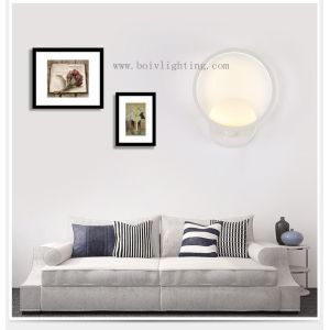 Round White Color Baking Varnish Indoor Room Wall Lamp 280*280*10MM