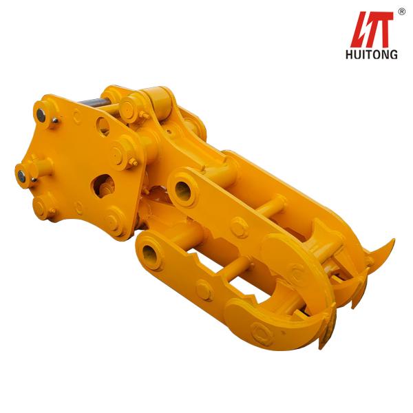 1000-2200mm Opening Width Excavator Log Grapple For Black / Blue Wood / Tree /