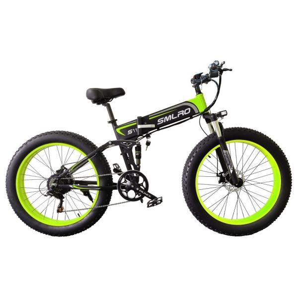 500W 13AH E-Bike Lithium Battery SMLRO S11 26x4.0 inch Fat Tire Folding E-Bike Electric Bike Drop Shipping Available